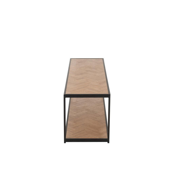Salontafel Zwart Mdf Rechthoekig 40x150 cm-Salontafels-J-Line