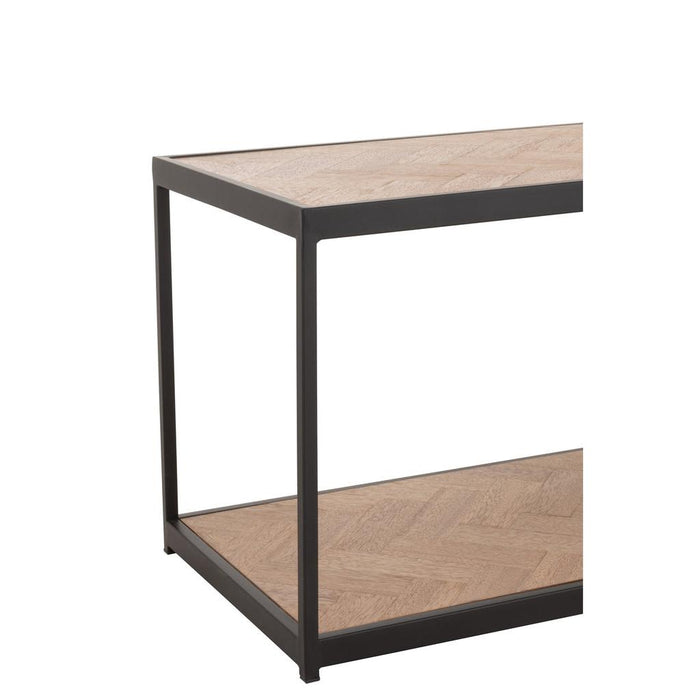Salontafel Zwart Mdf Rechthoekig 40x150 cm-Salontafels-J-Line