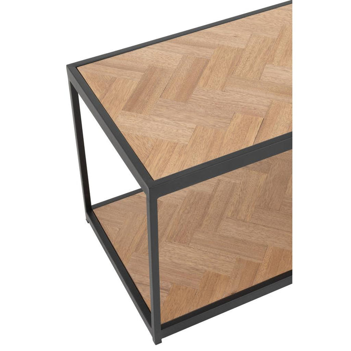 Salontafel Zwart Mdf Rechthoekig 40x150 cm-Salontafels-J-Line