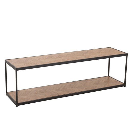 Salontafel Zwart Mdf Rechthoekig 40x150 cm-Salontafels-J-Line