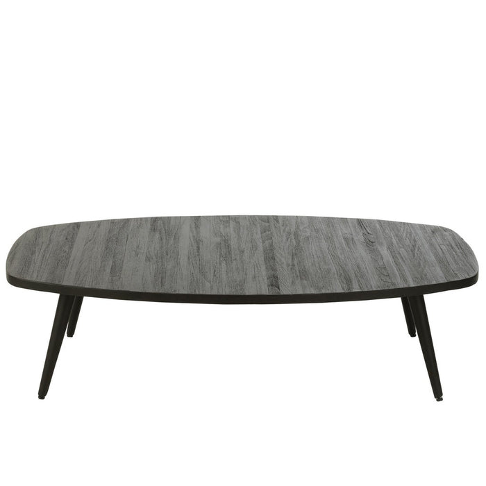 Salontafel Zwart Mdf Rechthoekig 70x120 cm-Salontafels-J-Line