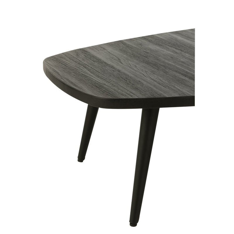 Salontafel Zwart Mdf Rechthoekig 70x120 cm-Salontafels-J-Line