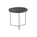 Salontafel Zwart Mdf Rond 50 cm 50.5x50.5x50 cm-Bijzettafels-J-Line