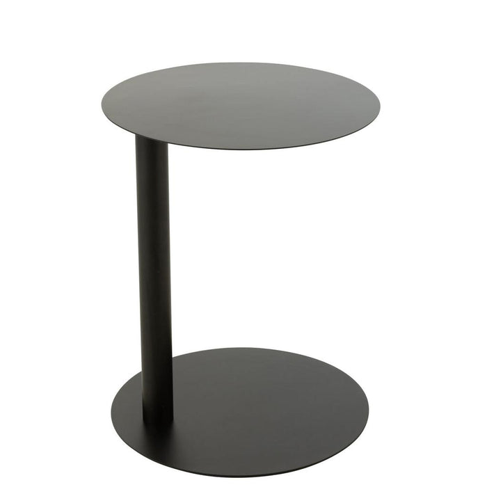 Salontafel Zwart Metaal Rond 40 cm 40x40x50 cm-Bijzettafels-J-Line