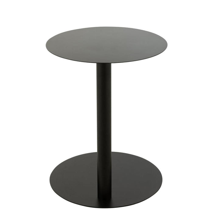 Salontafel Zwart Metaal Rond 40 cm 40x40x50 cm-Bijzettafels-J-Line