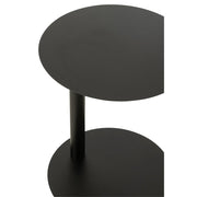 Salontafel Zwart Metaal Rond 40 cm 40x40x50 cm-Bijzettafels-J-Line