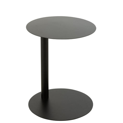 Salontafel Zwart Metaal Rond 40 cm 40x40x50 cm-Bijzettafels-J-Line