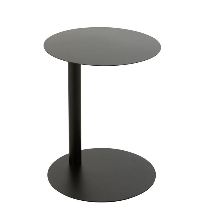 Salontafel Zwart Metaal Rond 40 cm 40x40x50 cm-Bijzettafels-J-Line