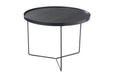 Salontafel Zwart Metaal Rond 60 cm 60x60x45 cm-Bijzettafels-J-Line
