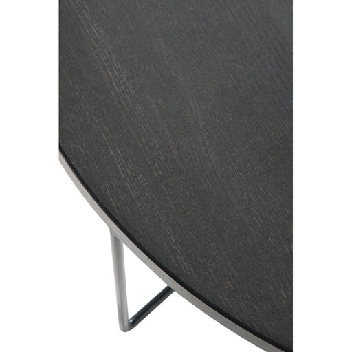 Salontafel Zwart Metaal Rond 81 cm 81x81x40 cm-Bijzettafels-J-Line