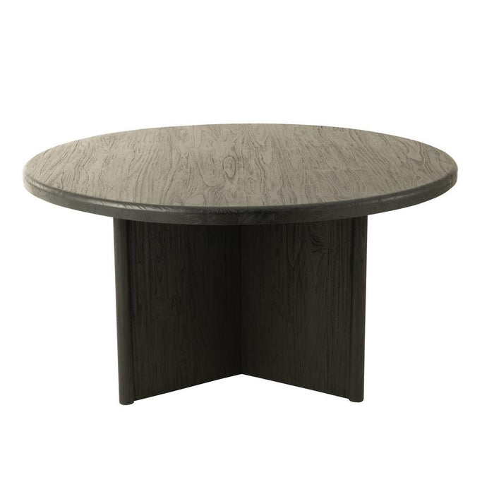 Salontafel Zwart Recycled hout Rond 150 cm 150x150x75 cm-Salontafels-J-Line