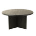 Salontafel Zwart Recycled hout Rond 150 cm 150x150x75 cm-Salontafels-J-Line