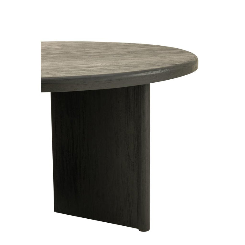 Salontafel Zwart Recycled hout Rond 150 cm 150x150x75 cm-Salontafels-J-Line