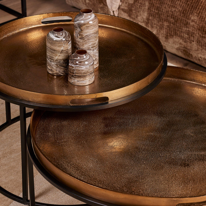 Salontafel set Puck 78x78x38 cm-Salontafels-Starfurn