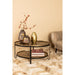 Salontafels Kae Goud Ovaal Alu Zwart IJzer Salontafel 2 Layers-Salontafels-PTMD
