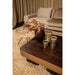 Salontafels Warren Salontafel 90x90x31 Bruin Hout Goud Metaal-Salontafels-PTMD