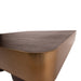 Salontafels Warren Salontafel 90x90x31 Bruin Hout Goud Metaal-Salontafels-PTMD