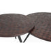 Salontafelset Webster Set van 2 Teak Hout Bruin Ø70x39 cm-Bijzettafels-Creating Home