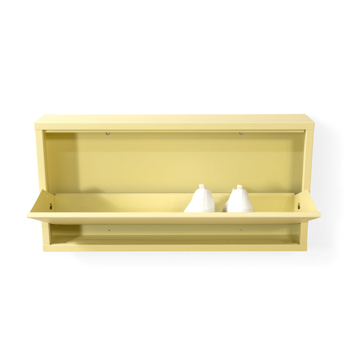 Schoenenkast BILLY 1 Staal Butter Yellow 75x12.5x37.5cm Spinder Design-Schoenenrekken-Spinder