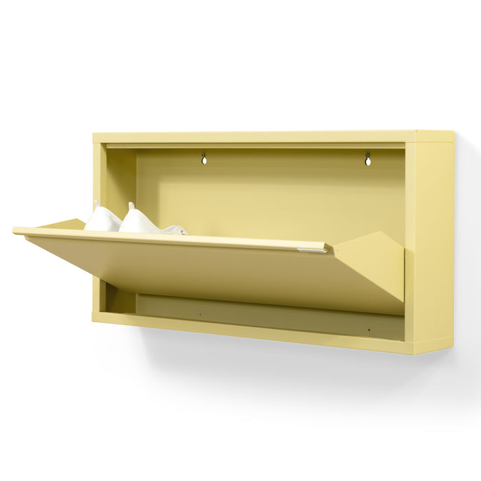 Schoenenkast BILLY 1 Staal Butter Yellow 75x12.5x37.5cm Spinder Design-Schoenenrekken-Spinder