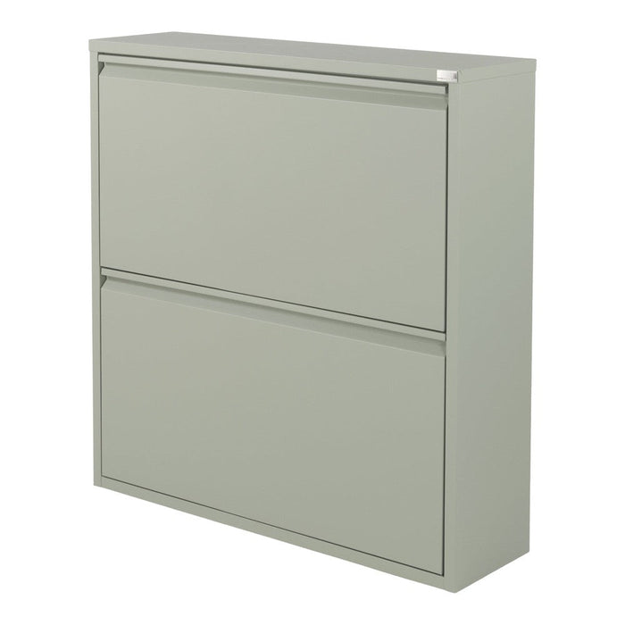 Schoenenkast BILLY 2 Staal Dusty Green 75x22.5x77.5cm-Opbergkasten-Spinder