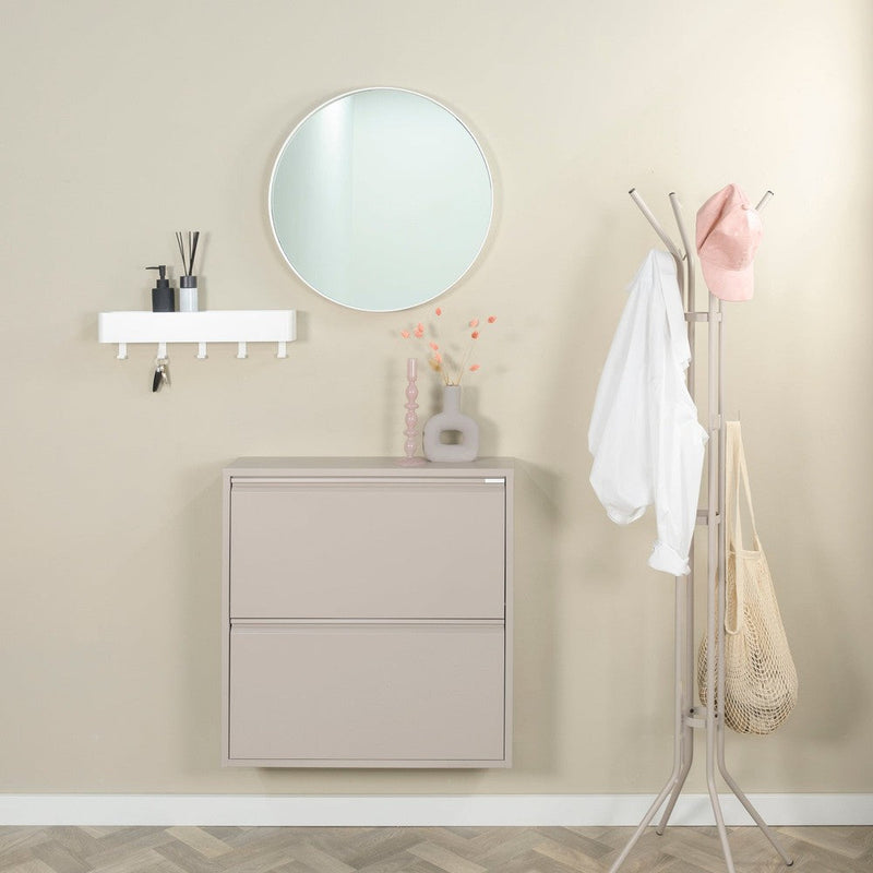 Schoenenkast BILLY 2 Staal Silky Taupe 75x22.5x77.5cm-Schoenenrekken-Spinder