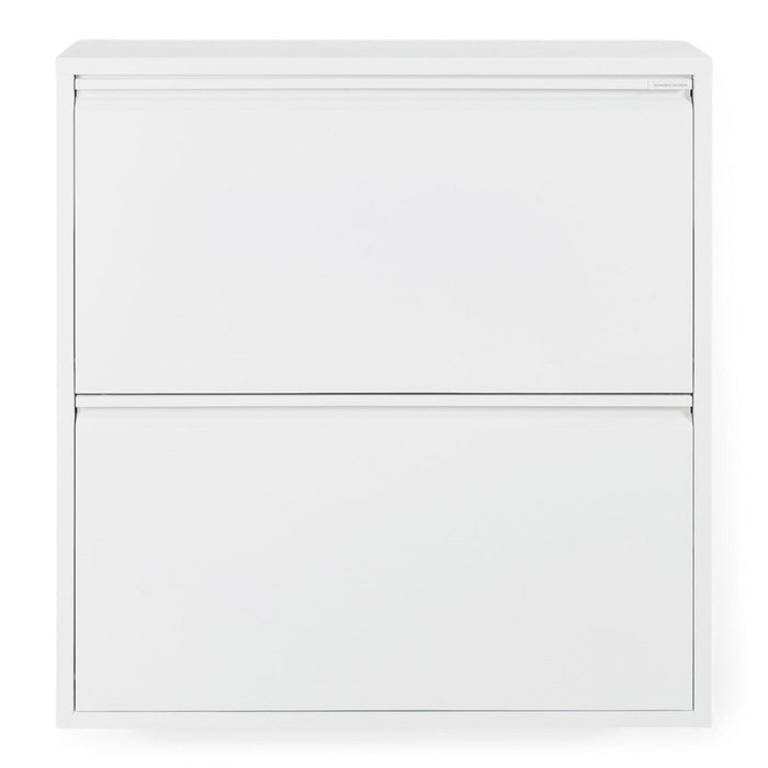 Schoenenkast BILLY 2 Staal Wit 75x22.5x77.5cm Spinder Design-Opbergkasten-Spinder