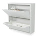 Schoenenkast BILLY 2 Staal Wit 75x22.5x77.5cm Spinder Design-Opbergkasten-Spinder