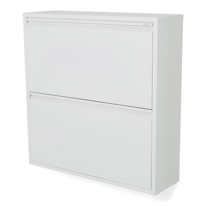 Schoenenkast BILLY 2 Staal Wit 75x22.5x77.5cm Spinder Design-Schoenenrekken-Spinder