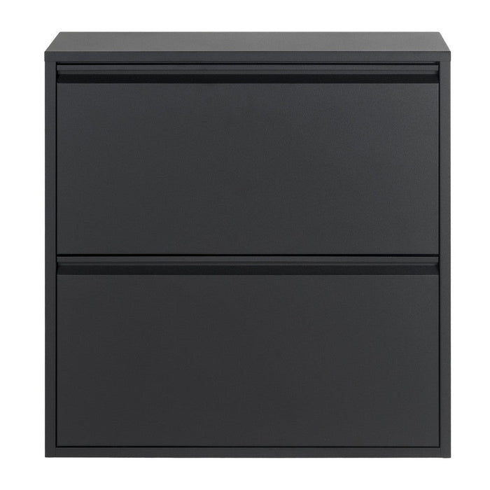 Schoenenkast BILLY 2 Staal Zwart 75x22.5x77.5cm Spinder Design-Opbergkasten-Spinder