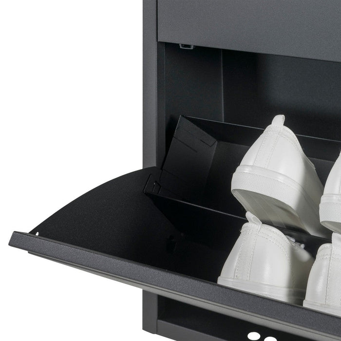 Schoenenkast BILLY 2 Staal Zwart 75x22.5x77.5cm Spinder Design-Opbergkasten-Spinder