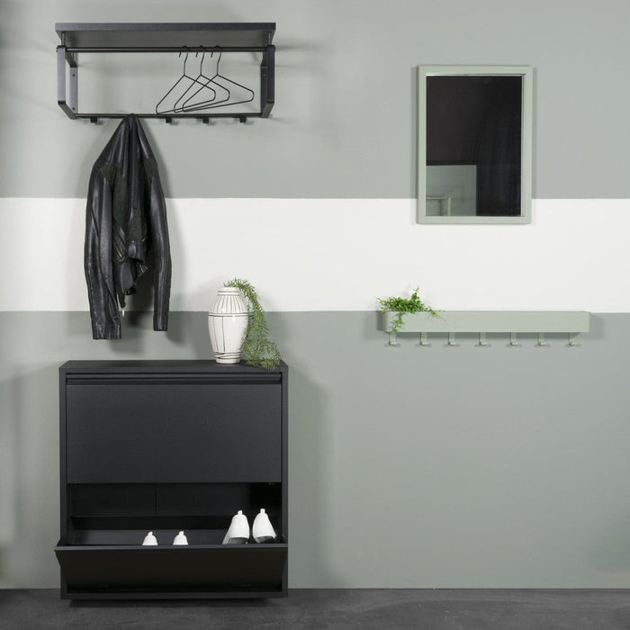 Schoenenkast BILLY 2 Staal Zwart 75x22.5x77.5cm Spinder Design-Opbergkasten-Spinder