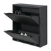 Schoenenkast BILLY 2 Staal Zwart 75x22.5x77.5cm Spinder Design-Opbergkasten-Spinder