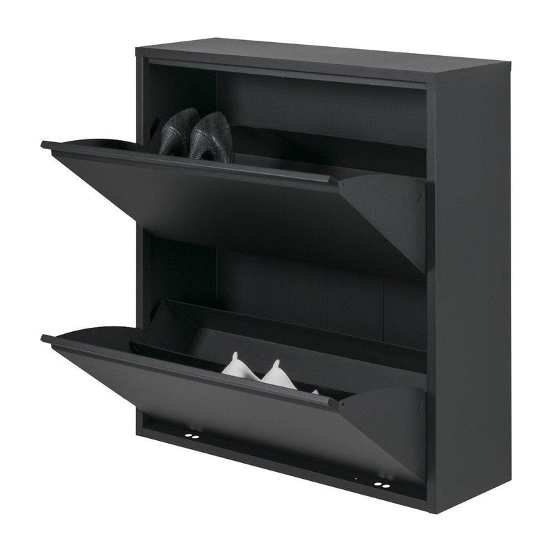 Schoenenkast BILLY 2 Staal Zwart 75x22.5x77.5cm Spinder Design-Schoenenrekken-Spinder