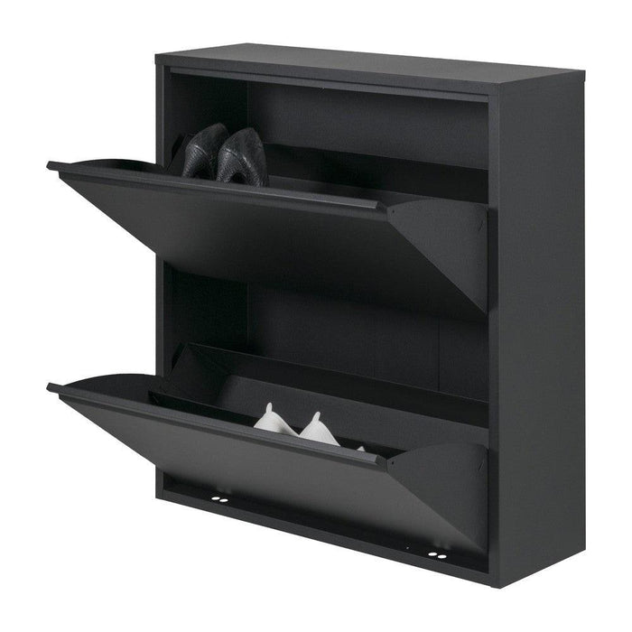 Schoenenkast BILLY 2 Staal Zwart 75x22.5x77.5cm Spinder Design-Schoenenrekken-Spinder