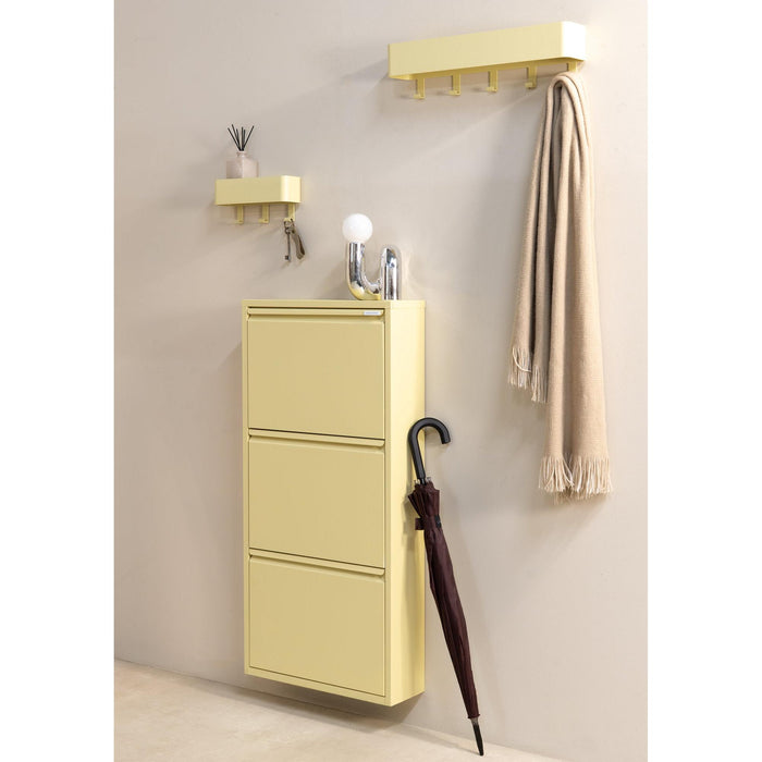 Schoenenkast BILLY 3 Staal Butter Yellow 50x15x103cm Spinder Design-Schoenenrekken-Spinder
