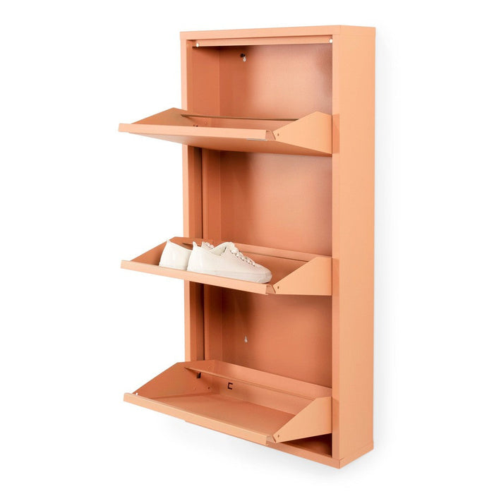 Schoenenkast BILLY 3 Staal Clay Terra 50x15x103cm Spinder Design-Schoenenrekken-Spinder
