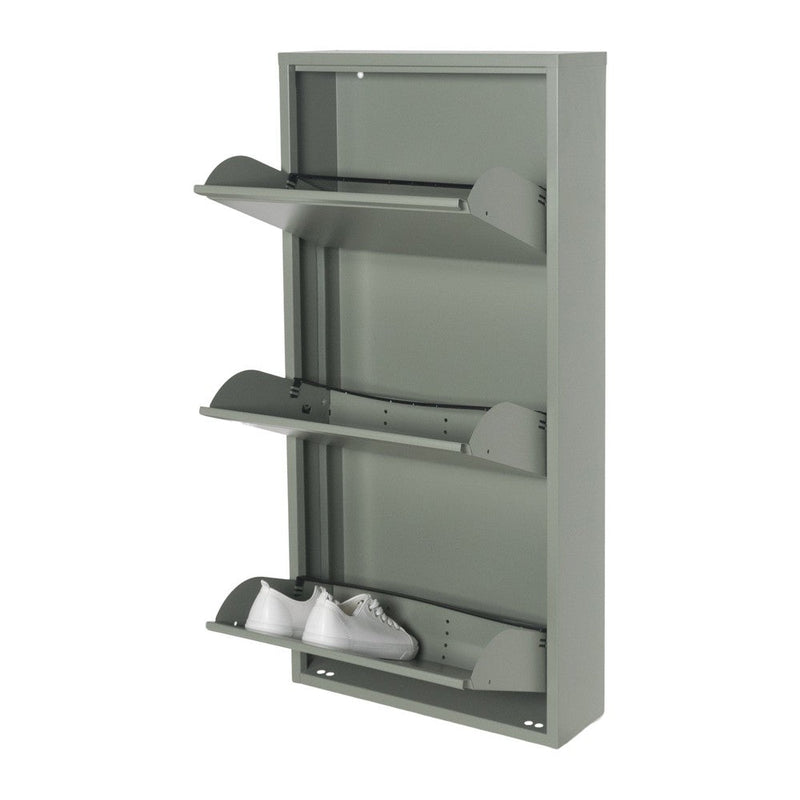 Schoenenkast BILLY 3 Staal Dusty Green 50x15x103cm Spinder Design-Schoenenrekken-Spinder