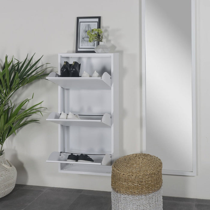 Schoenenkast BILLY 3 Staal Wit 50x15x103cm Spinder Design-Schoenenrekken-Spinder