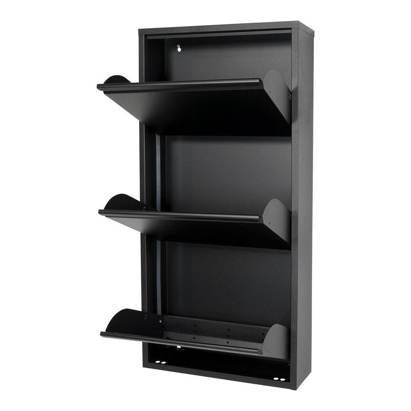 Schoenenkast BILLY 3 Staal Zwart 50x15x103cm Spinder Design-Schoenenrekken-Spinder