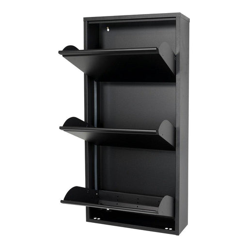 Schoenenkast BILLY 3 Staal Zwart 50x15x103cm Spinder Design-Schoenenrekken-Spinder