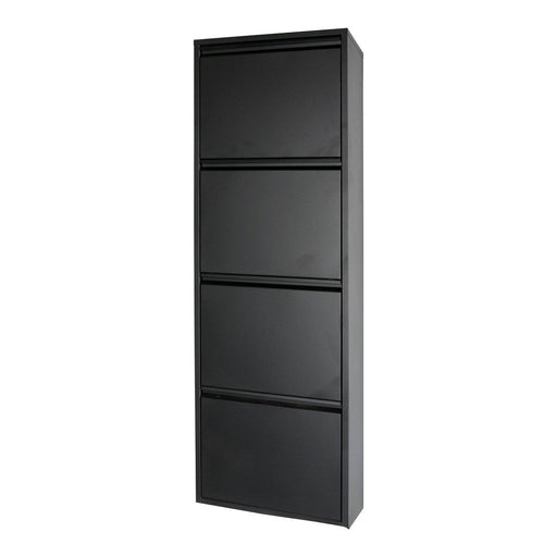 Schoenenkast BILLY 4 Staal Zwart 50x22x150cm Spinder Design-Schoenenrekken-Spinder