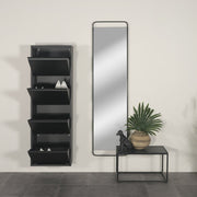 Schoenenkast BILLY 4 Staal Zwart 50x22x150cm Spinder Design-Schoenenrekken-Spinder