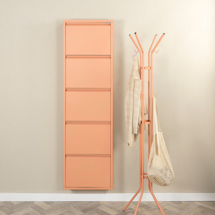 Schoenenkast BILLY 5 Staal Clay Terra 50x15x169cm Spinder Design-Schoenenrekken-Spinder