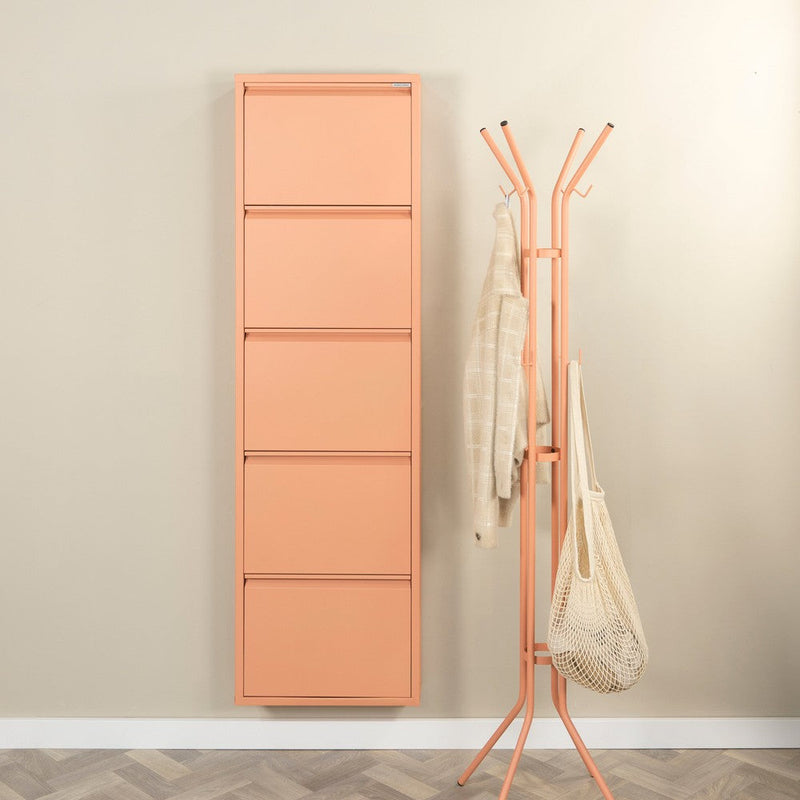 Schoenenkast BILLY 5 Staal Clay Terra 50x15x169cm Spinder Design-Schoenenrekken-Spinder