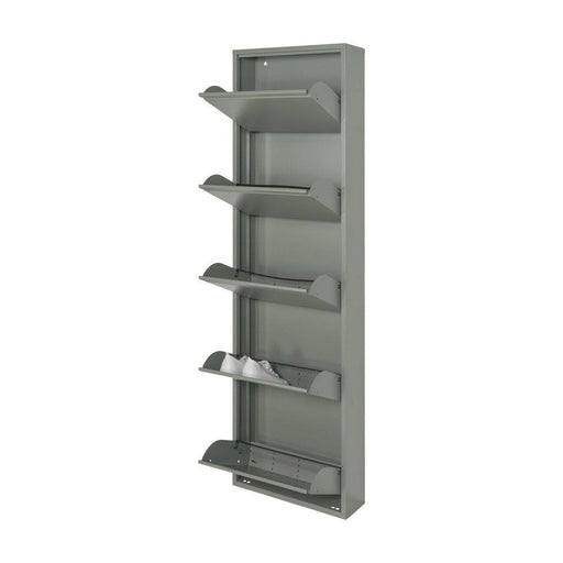 Schoenenkast BILLY 5 Staal Dusty Green 50x15x169cm Spinder Design-Schoenenrekken-Spinder