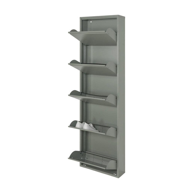 Schoenenkast BILLY 5 Staal Dusty Green 50x15x169cm Spinder Design-Schoenenrekken-Spinder