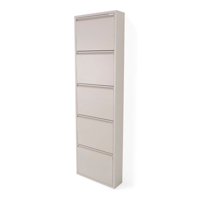 Schoenenkast BILLY 5 Staal Silky Taupe 50x15x169cm Spinder Design-Opbergkasten-Spinder