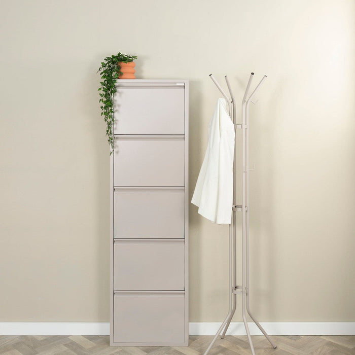 Schoenenkast BILLY 5 Staal Silky Taupe 50x15x169cm Spinder Design-Opbergkasten-Spinder
