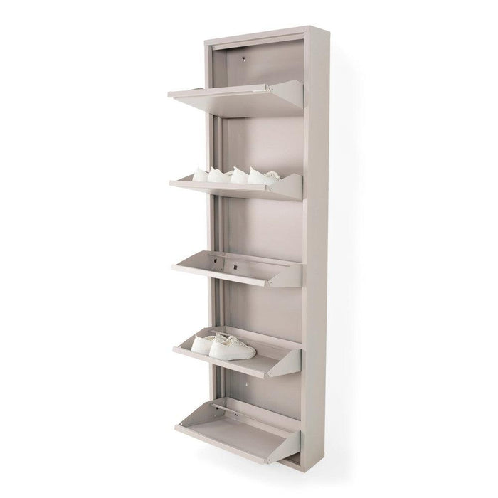 Schoenenkast BILLY 5 Staal Silky Taupe 50x15x169cm Spinder Design-Schoenenrekken-Spinder